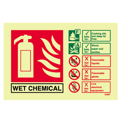 Wet Chemical Extinguisher ID Sign (55087R)